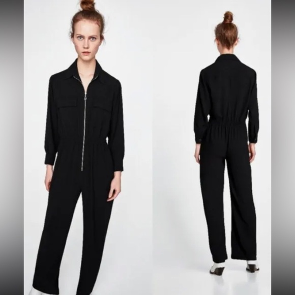 Zara Pants - Zara Black Utility Boiler Jumpsuit